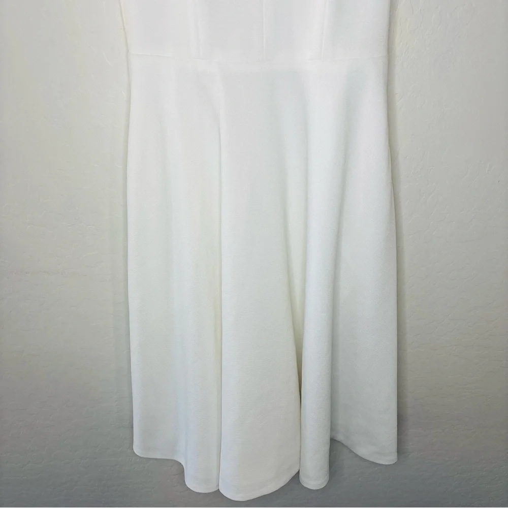 Dress the Population White Catalina Fit & Flare Cocktail Dress Size Small Womens